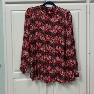 Joules Women’s Red Flower Blouse SZ-12